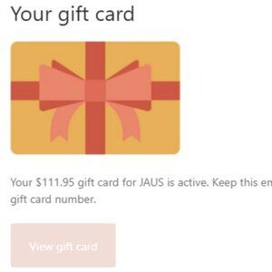 JAUS Giftcard